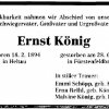 Koenig Ernst 1894-1987 Todesanzeige